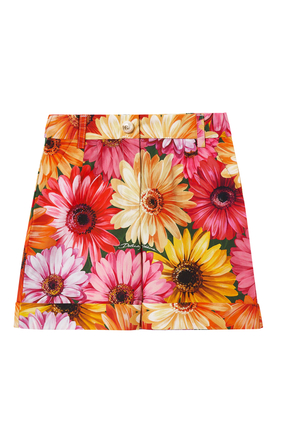 Floral Cotton Shorts